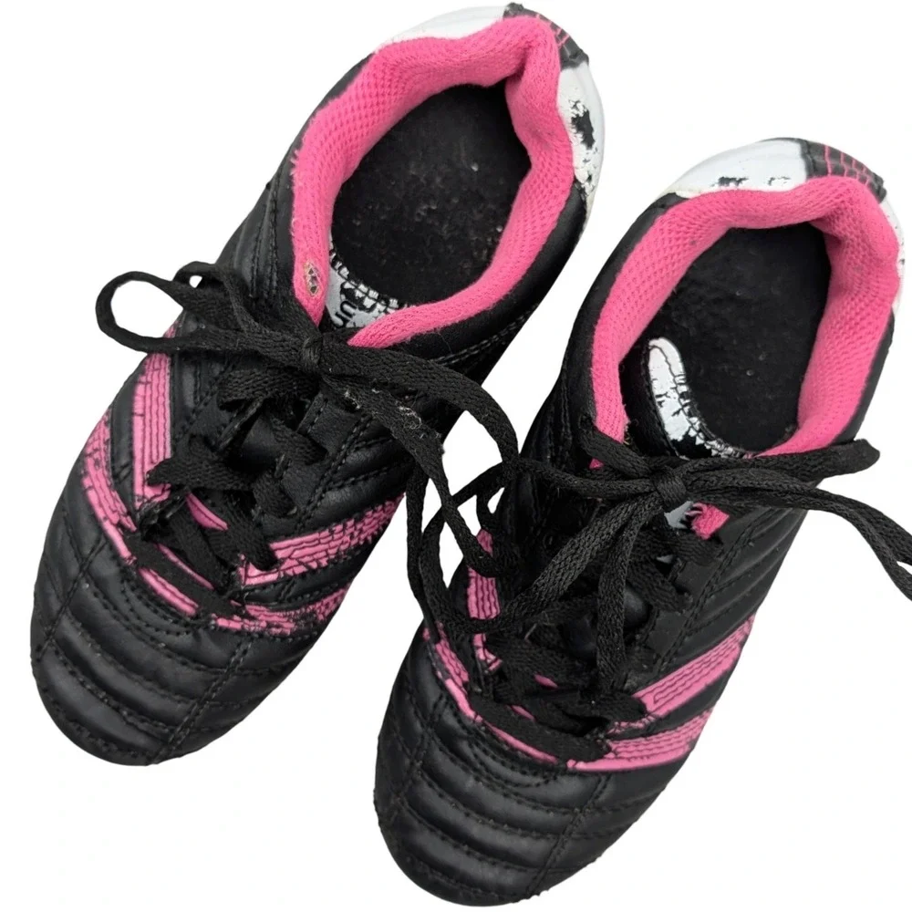 Umbro Girls Corsica Soccer Cleats Black Pink YFW00334 Size 1 Youth Shoes